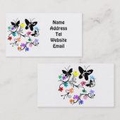 Les papillons avec le puzzle rapièce des cartes de (Devant / Derrière)