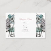 Les Papillons Doodent En Encre Et Carte de visite  (Dos)