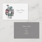 Les Papillons Doodent En Encre Et Carte de visite (Devant / Derrière)