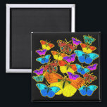 Les papillons ! Les papillons ! Magnet<br><div class="desc">Des papillons multicolores de formes et de couleurs diverses composent cette oeuvre. Quel plaisir !</div>
