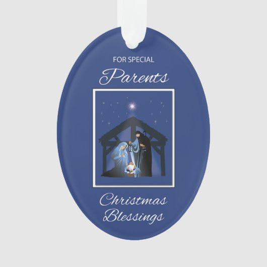 Les parents Bénédiction de Noël Manger sur le bleu (devant)