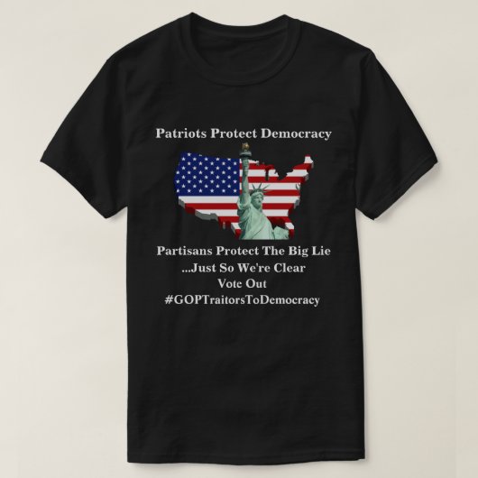 Les patriotes protègent les T-shirts de la démocra (Design devant)