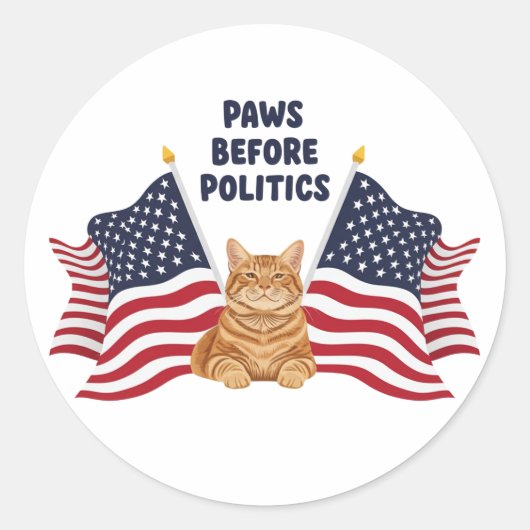 Les pattes avant la politique - Sticker de chat pa (Devant)