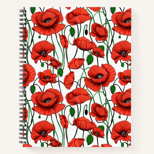 Les pavois rouges dans un champ sur le journal bla (Devant)