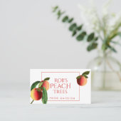 Les pêches botaniques sur le Carte de visite blanc (Debout devant)