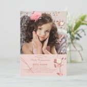 Les perles de prière Invitation photo religieuse (Debout devant)