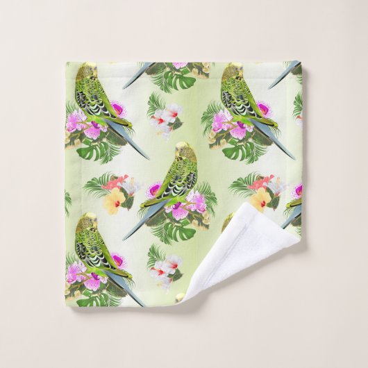 Les perroquets tropicaux (Gant de toilette)