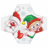 Les personnages de Noël de père Noël et Elf (Plat)