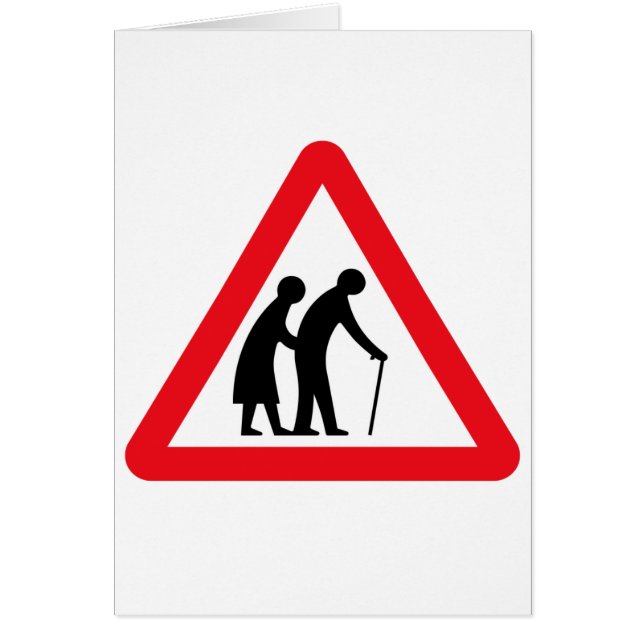 Les personnes âgées (1), poteau de signalisation, (Devant)