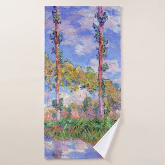 Les peupliers au soleil, Monet (Serviette de bain)