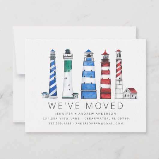 Les phares côtiers Faire-part mobile (Devant)