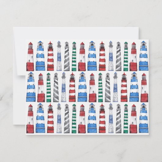 Les phares côtiers Faire-part mobile (Dos)