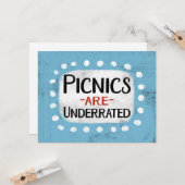 Les Picnics Sont Sous-Évalués Carte De Voeux (Devant/Arrière en situation)