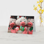 LES PIGGIES AIMENT VOUS ENVOYER DES CARTES D'ANNIV (Fleur jaune)