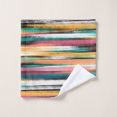 Les pinceaux colorés modernes frappent la peinture (Gant de toilette)