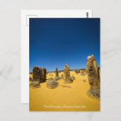 Les Pinnacles, carte postale de l'Australie occide (Devant / Derrière)