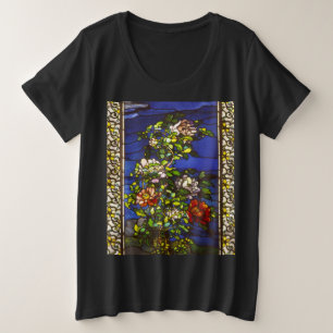 Les pivoines dans le vitrail