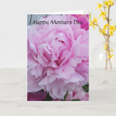 Les pivoines de rose de carte de jour de (Fleur jaune)