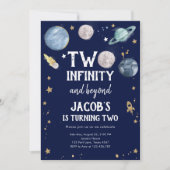 Les planètes spatiales Boy Invitation de deuxième  (Devant)