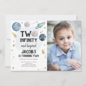 Les planètes spatiales Boy Invitation de deuxième  (Devant)