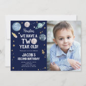 Les planètes spatiales Boy Invitation de deuxième  (Devant)