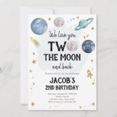 Les planètes spatiales Boy Invitation de deuxième (Devant)