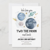 Les planètes spatiales Boy Invitation de deuxième (Devant)