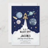 Les Planètes spatiales Extérieures Boy Invitation  (Devant)