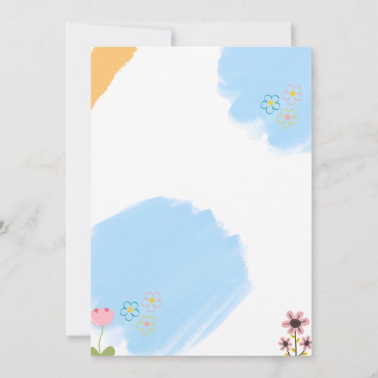 Les Planètes spatiales Extérieures Boy Invitation (Dos)