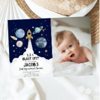 Les Planètes spatiales Extérieures Boy Invitation