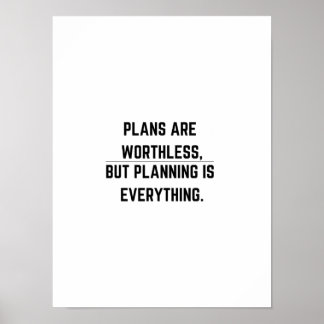 Les plans ne valent rien - Affiche motivationnelle