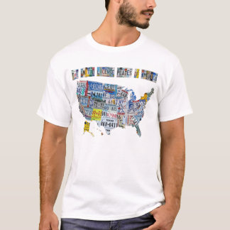 Les plaques minéralogiques unies du T-shirt de