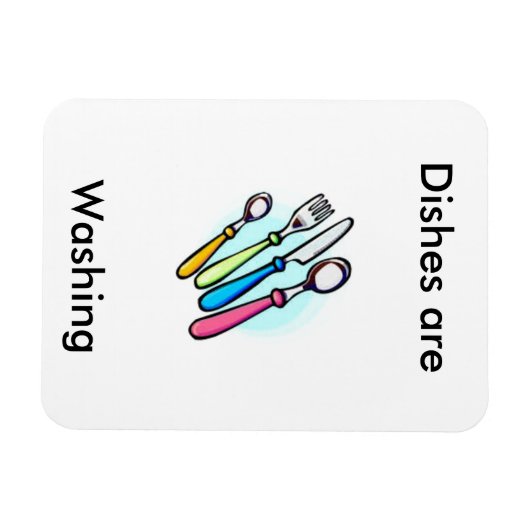 Les plats sont Lave-vaisselle Magnet (Horizontal)