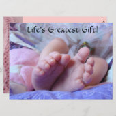 Les plus grandes invitations de douche de bébé du (Devant / Derrière)