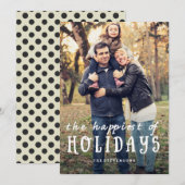 Les plus heureux | Carte de vacances Polka Dot mod (Devant / Derrière)