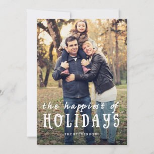 Les plus heureux   Carte de vacances Polka Dot Mod
