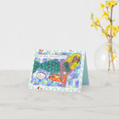 LES POISSONS cartes pour notes ONT AUSSI DES SENTI (Fleur jaune)