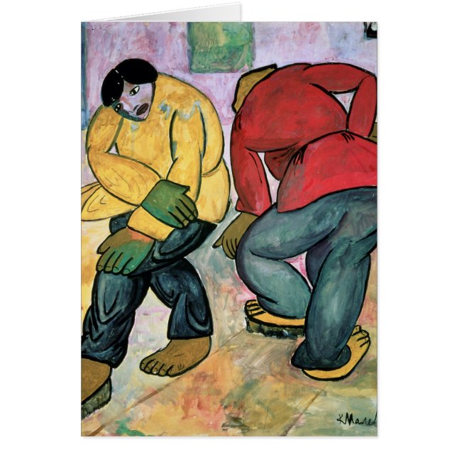 Les polisseurs de plancher, 1911 (Devant)