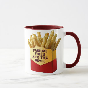 Les pommes frites sont la tasse de diable