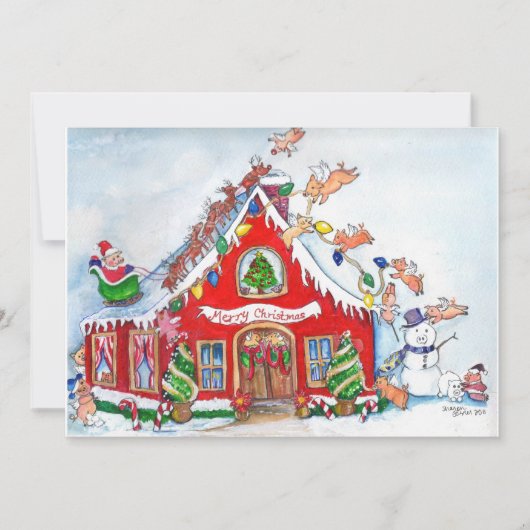 Les porcs de vol décorent pour des invitations de (Devant)