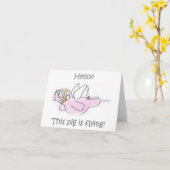 Les porcs pilotent la carte de note (Fleur jaune)