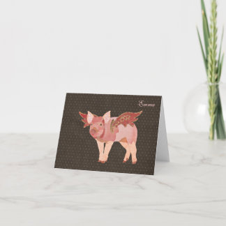 Les porcs roses pilotent le carte pour notes