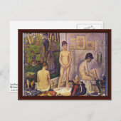 Les Poseuses Ensemble van Seurat Georges Briefkaart (Voorkant / Achterkant)