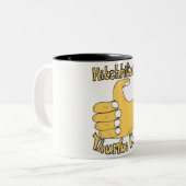 Les pouces de l'auto-stoppeur lèvent la tasse (Devant gauche)