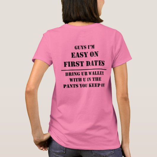 Les premières dates sont des T-shirts faciles (Dos)