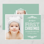 Les premiers Cartes de fin de année de Noël du béb (Devant / Derrière)