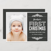 Les premiers Cartes de fin de année de Noël du béb (Devant / Derrière)