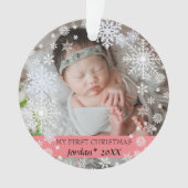 Les premiers flocons de neige de Noël du bébé (devant)