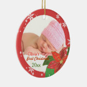 Les premiers ornements de photos rouges de Noël de (Droite)