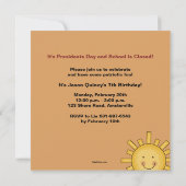 Les Présidents Day Invitation (Dos)